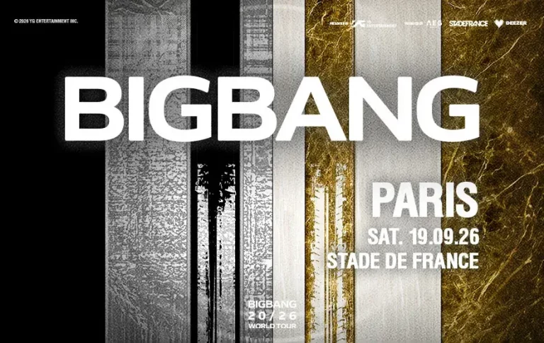 BIGBANG au Stade de France le 19 septembre 2026 — le concert K-pop que Paris attendait